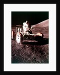 Eugene Cernan using the Rover on the lunar surface, Apollo 17 mission, December 1972 by NASA