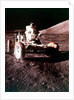 Eugene Cernan using the Rover on the lunar surface, Apollo 17 mission, December 1972 by NASA