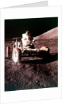 Eugene Cernan using the Rover on the lunar surface, Apollo 17 mission, December 1972 by NASA
