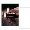 Eugene Cernan using the Rover on the lunar surface, Apollo 17 mission, December 1972 by NASA