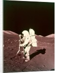 Harrison Schmitt collects lunar rake samples, Apollo 17 mission, December 1972 by NASA