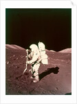 Harrison Schmitt collects lunar rake samples, Apollo 17 mission, December 1972 by NASA
