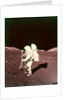 Harrison Schmitt collects lunar rake samples, Apollo 17 mission, December 1972 by NASA