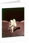 Harrison Schmitt collects lunar rake samples, Apollo 17 mission, December 1972 by NASA
