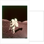 Harrison Schmitt collects lunar rake samples, Apollo 17 mission, December 1972 by NASA