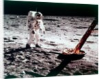 Buzz Aldrin near the leg of the Lunar Module on the Moon, Apollo 11 mission, July 1969 by Neil Armstrong