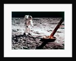 Buzz Aldrin near the leg of the Lunar Module on the Moon, Apollo 11 mission, July 1969 by Neil Armstrong