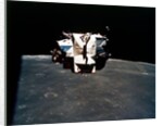 Lunar Module above the Moon, Apollo 16 mission, April 1972 by Thomas Mattingly