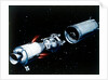 Simulation showing the separation of the component parts of the Apollo 11 spacecraft, 1969 by NASA