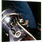 Module pilot David Scott emerging from Apollo 9 spacecraft, 6 March 1969 by Russell Schweickart