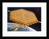 Space Shuttle and space station above Earth, artist's impression by NASA