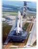 Crawler moving Space Shuttle to launch complex 39, Kennedy Space Center, USA, 1980s by NASA