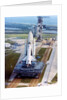 Crawler moving Space Shuttle to launch complex 39, Kennedy Space Center, USA, 1980s by NASA
