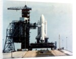 Space Shuttle Orbiter on launch pad on launch pad, Kennedy Space Center, Florida, USA, 1980s by NASA