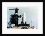 Space Shuttle Orbiter on launch pad on launch pad, Kennedy Space Center, Florida, USA, 1980s by NASA