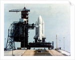 Space Shuttle Orbiter on launch pad on launch pad, Kennedy Space Center, Florida, USA, 1980s by NASA