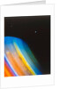 Saturn and its moon Dione, seen from the Voyager 2 spacecraft by NASA