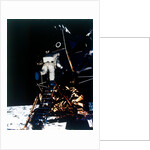 Buzz Aldrin descends from the Lunar Module, Apollo II mission, July 1969 by Neil Armstrong