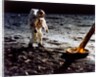 Buzz Aldrin by the leg of the Lunar Module, Apollo II mission, July 1969 by Neil Armstrong