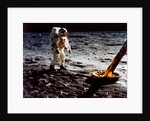 Buzz Aldrin by the leg of the Lunar Module, Apollo II mission, July 1969 by Neil Armstrong