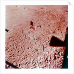 US flag on the Moon, Apollo 11 mission, July 1969 by Neil Armstrong