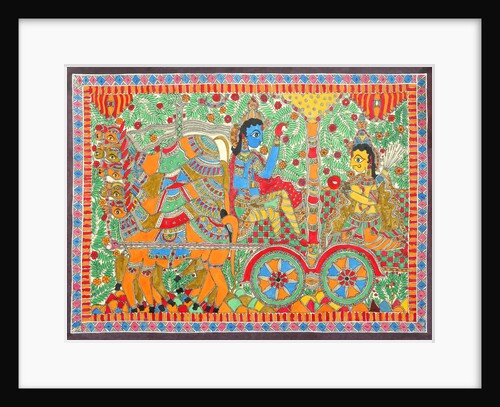 Arjuna and Krishna by Basnat