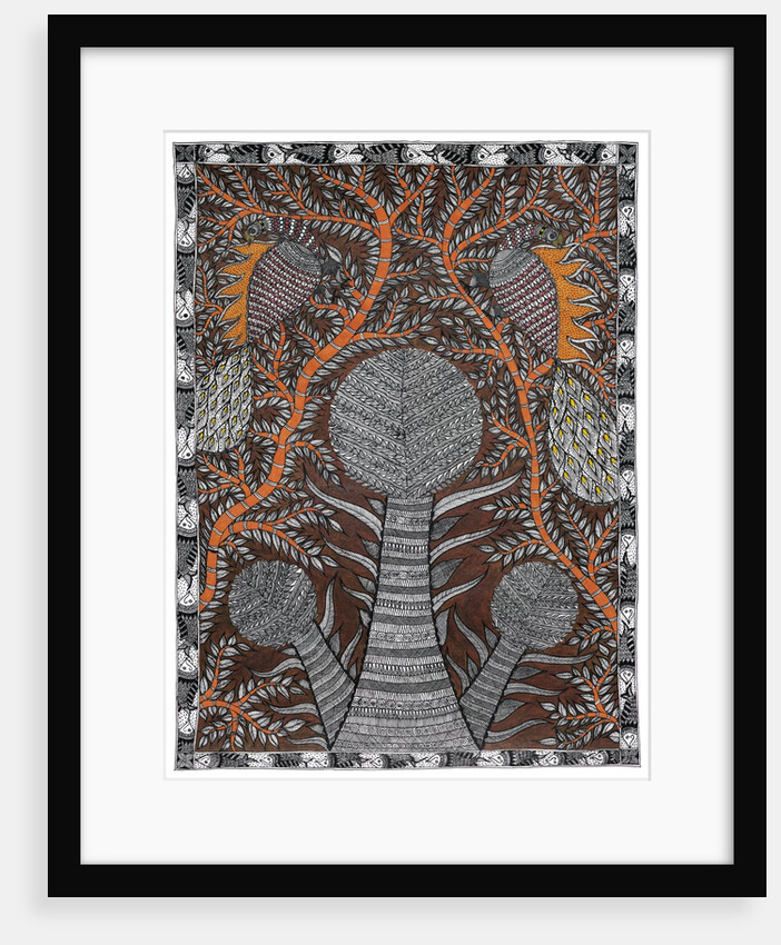 Two Peacocks in Tree by Anil