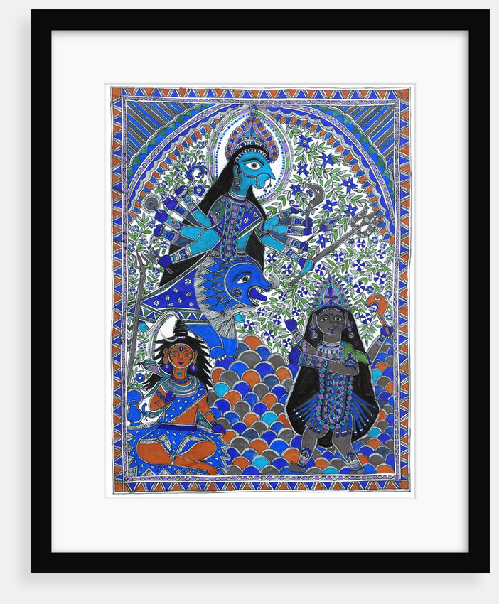 Durga fights the demon Mahishasur by Sonu