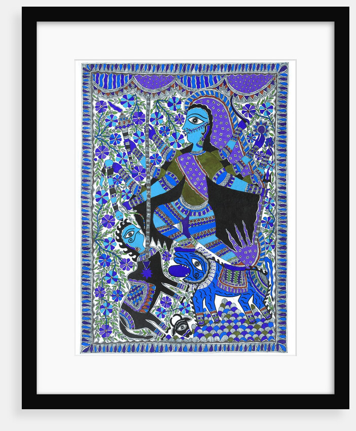 Durga fights the demon Mahishasur by Sonu