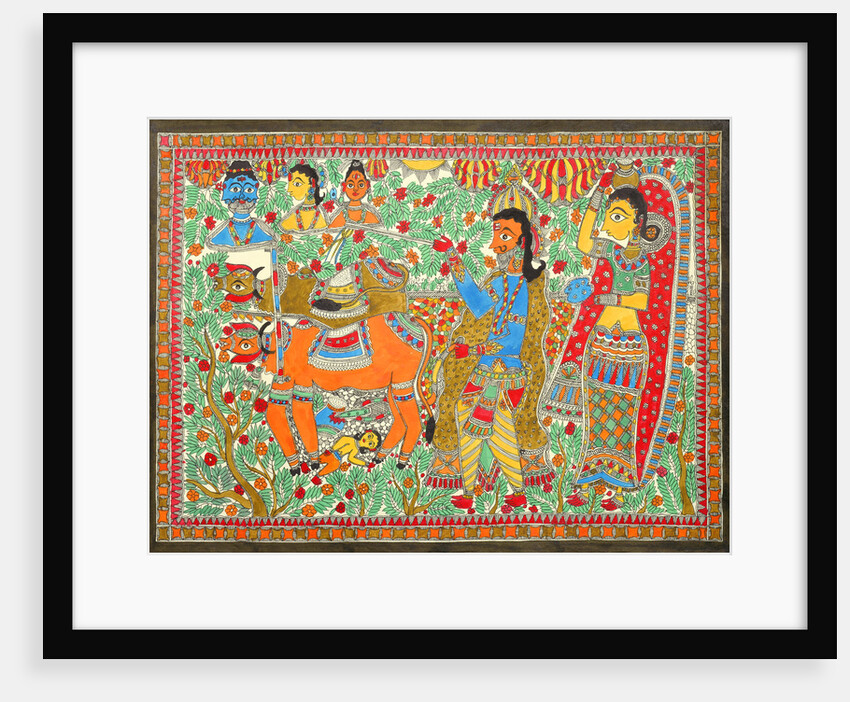 Sita and father King Janak by Basnat