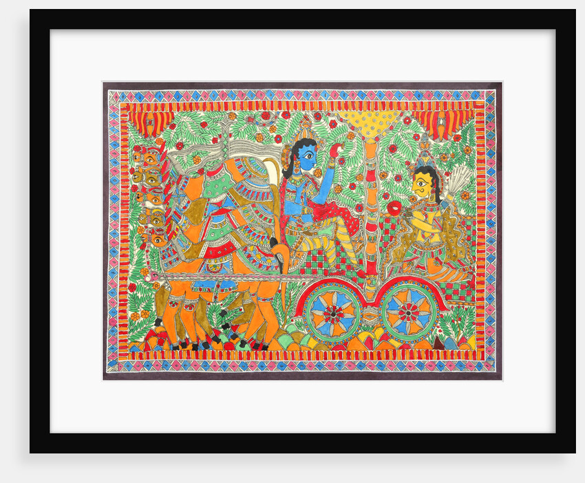 Arjuna and Krishna by Basnat
