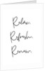 Relax. Refresh. Renew. by Joumari