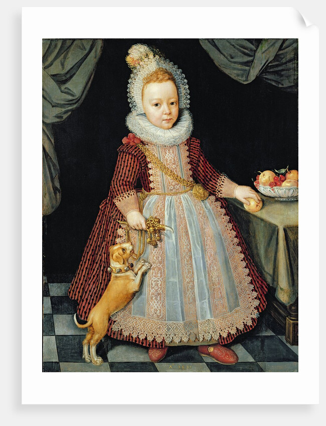 Portrait of a Child with a Rattle, 1611 by Paul van Somer