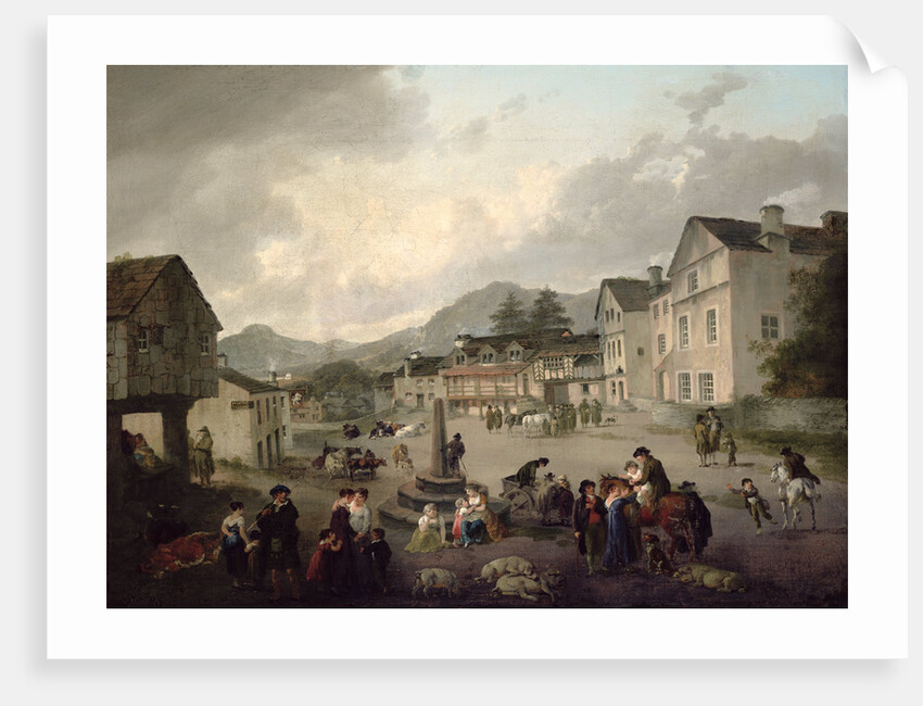 The Market Place, Ambleside, 1817 by Julius Caesar Ibbetson