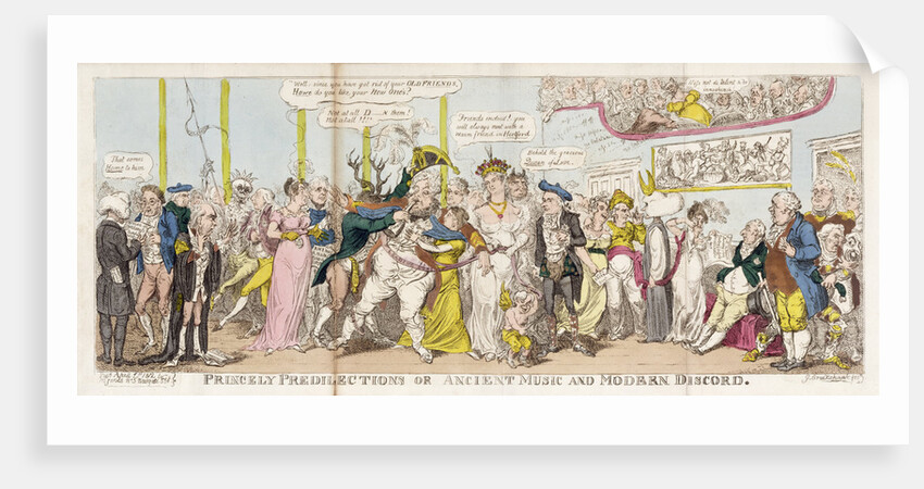 Princely Predilections or, Ancient Music and Modern Discord, 1812 by George Cruikshank