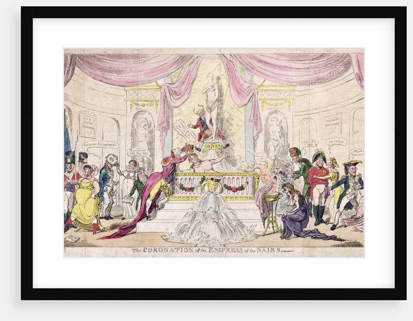 The Coronation of the Empress of the Nairs, 1819 by George Cruikshank