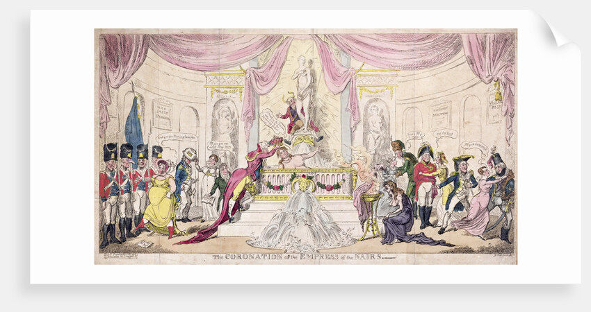 The Coronation of the Empress of the Nairs, 1819 by George Cruikshank