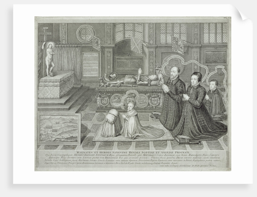 The Darnley Memorial, engraved by George Vertue by Livinus de Vogelaare