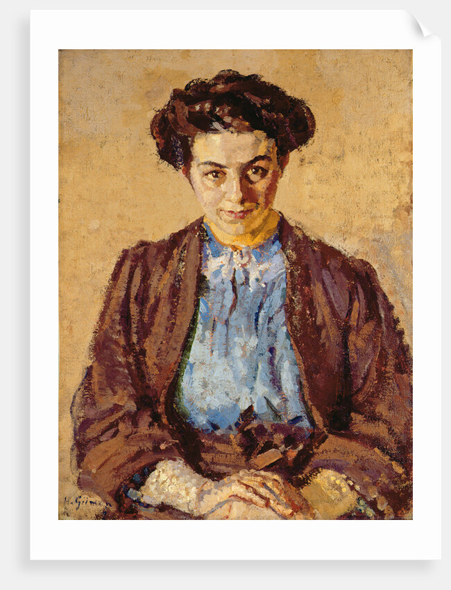 The Blue Blouse, Portrait of Elene Zompolides by Harold Gilman