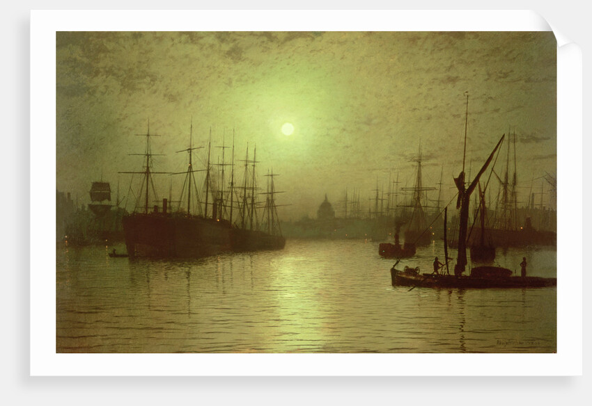 Nightfall Down the Thames, 1880 by John Atkinson Grimshaw