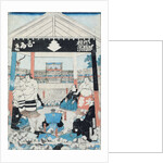 Sumo Wrestlers about to Begin a Match by Japanese School