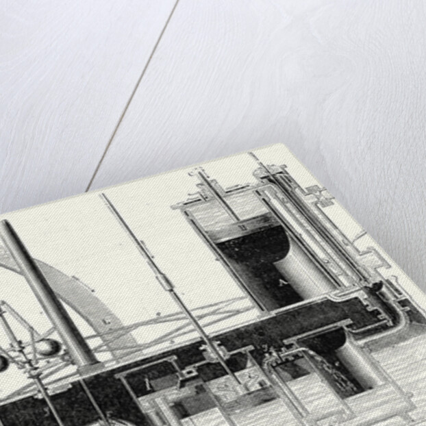 Cross Section of Condensing Machine or Watt's Low Pressure Machine by Anonymous