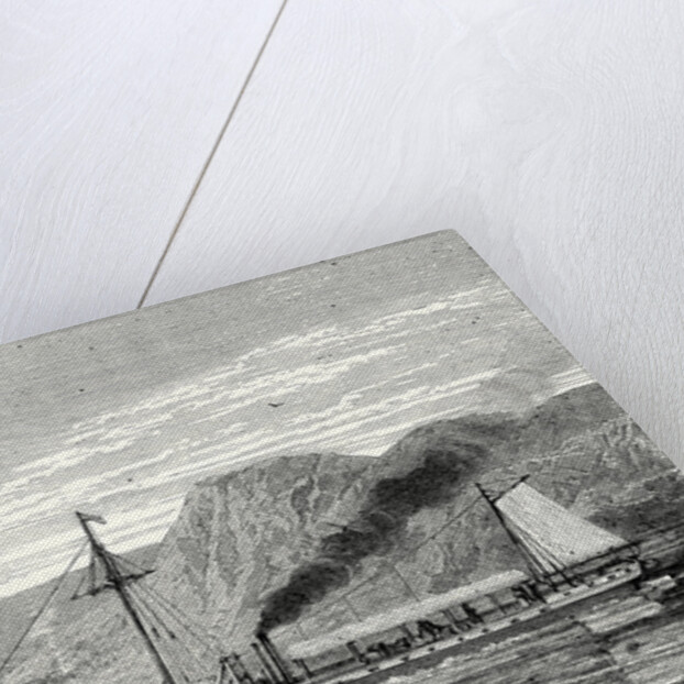 The 'Clermont' Robert Fulton's First Steamboat Sailing on the Hudson River in New York at Albany by Anonymous