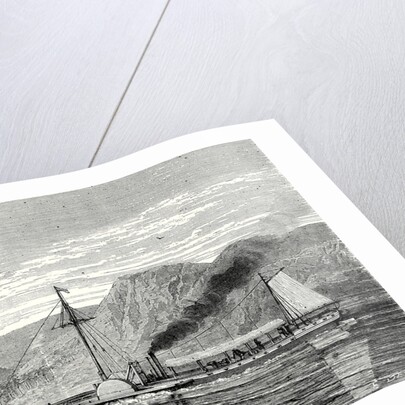 The 'Clermont' Robert Fulton's First Steamboat Sailing on the Hudson River in New York at Albany by Anonymous