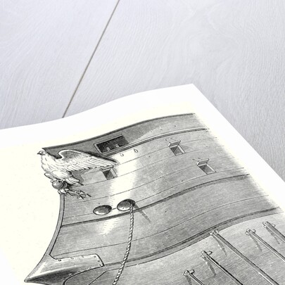 The Front of a Steam-Propelled Ironclad Warship by Anonymous