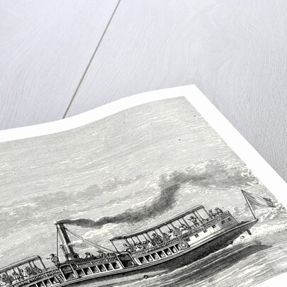 Steamboat Intended to Serve As a Ferry Service on the Seine During the Exposition 1867 (Propeller Model) by Anonymous