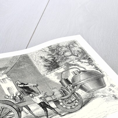 The First Steam Car Tested by the Inventor Cugnot at Arsenal in Paris in 1770 by Anonymous