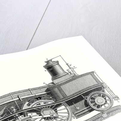 Sideview of a Locomotive Showing the Mechanism of the Engine by Anonymous
