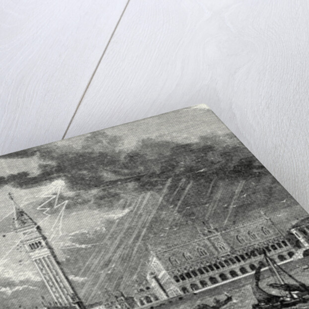 The Tower of St. Mark's in Venice Struck and Damaged by Lightning April 23 1745 by Anonymous