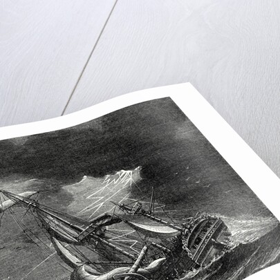 The Ship of Captain Cook is Spared Thanks to His Lightning Rod While a Dutch Ship is Almost Struck by Lightning by Anonymous
